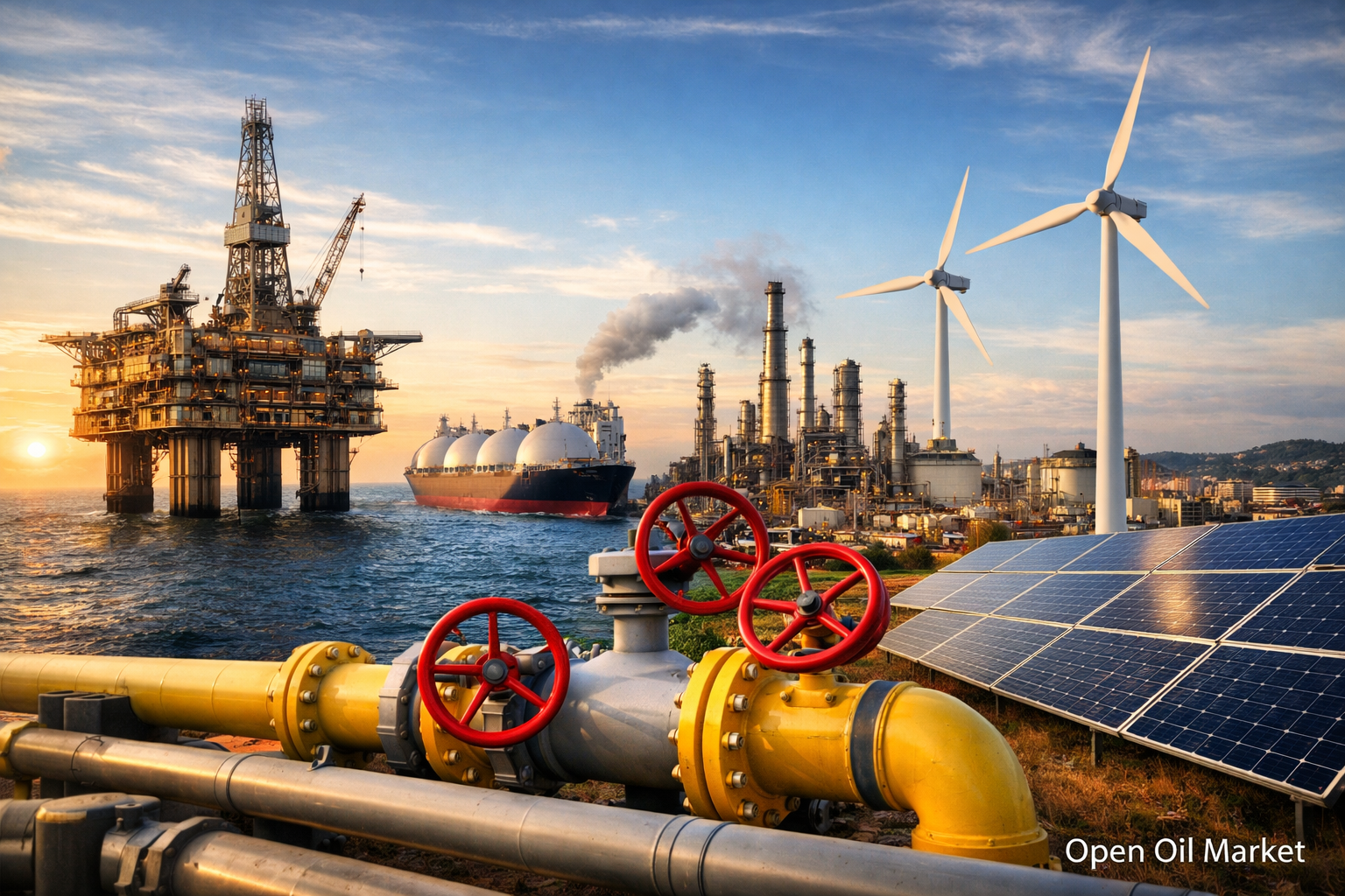 ตลาดน้ำมัน แก๊ส และพลังงานทั่วโลก — น้ำมัน แก๊ส LNG พลังงานหมุนเวียน และไฟฟ้าแนวโน้มทั่วโลก TЭК วันจันทร์ที่ 19 มกราคม 2026