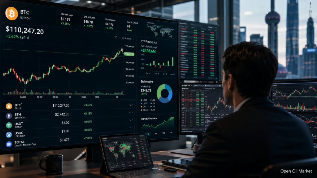 ข่าวสกุลเงินดิจิทัล, วันพุธ, 10 มิถุนายน 2026: Bitcoin ตรวจสอบความแข็งแกร่งของตลาด, ในขณะที่ stablecoins และ ETF กำหนดโทนให้กับนักลงทุน