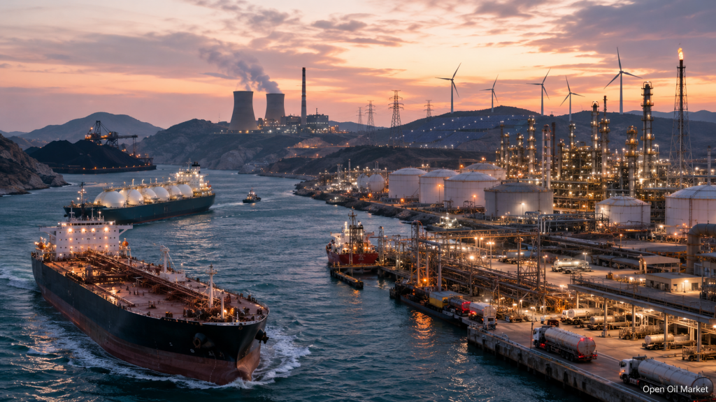 ตลาดพลังงานโลก 6 มิถุนายน 2026: เรือบรรทุกน้ำมัน LNG โรงกลั่น การขนส่งถ่านหิน พลังงานไฟฟ้าและพลังงานหมุนเวียน