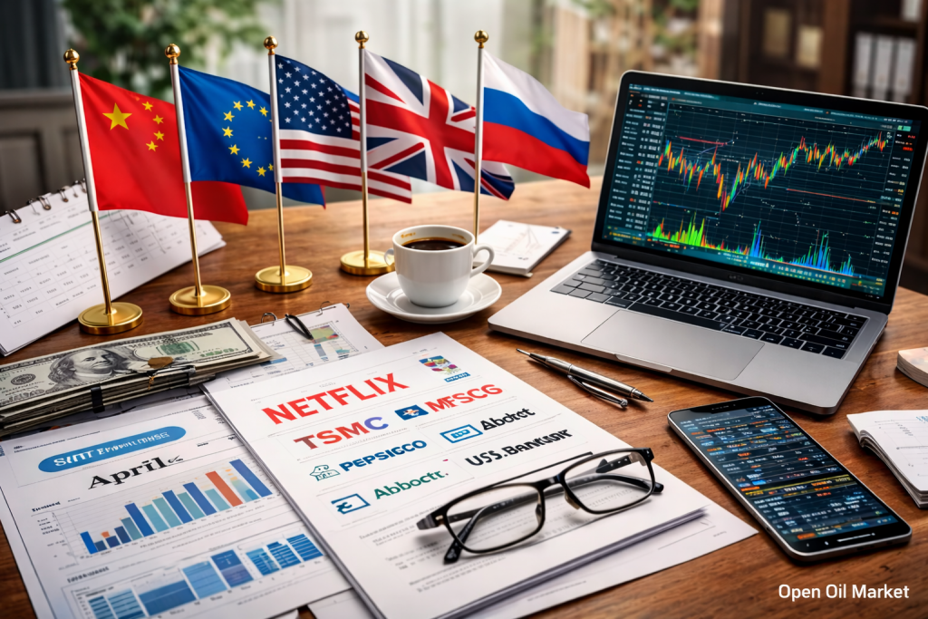 เหตุการณ์ทางเศรษฐกิจและรายงานของบริษัท — วันพฤหัสบดีที่ 16 เมษายน 2026: GDP ของจีน, CPI ของยูโรโซน และรายงานของบริษัท