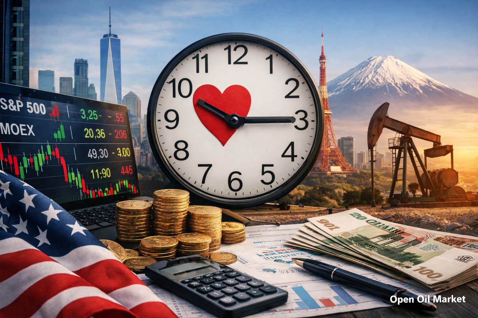 เหตุการณ์ทางเศรษฐกิจและรายงานจากบริษัท - วันเสาร์ที่ 14 กุมภาพันธ์ 2026 ตลาดโลก, S&P 500, Euro Stoxx 50, Nikkei 225, MOEX