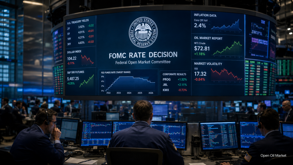 เหตุการณ์ทางเศรษฐกิจและรายงานของบริษัท, วันพุธที่ 17 มิถุนายน 2026: FOMC, อัตราเงินเฟ้อในสหราชอาณาจักรและเขตสกุลเงินยูโร, รายงาน IEA และรายงานของ Progressive, Jabil และ CarMax