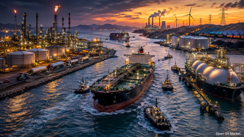 ตลาดพลังงานโลก 19 กรกฎาคม 2026: เรือบรรทุกน้ำมัน, สถานี LNG, โรงกลั่นน้ำมัน, โรงไฟฟ้า, พลังงานทดแทนและลอจิสติกส์ถ่านหิน