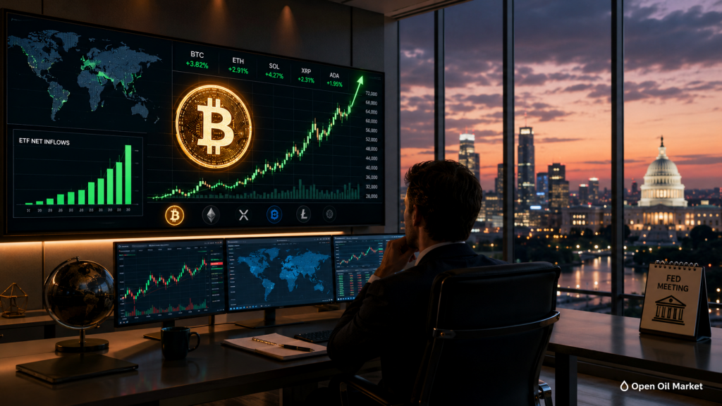 Bitcoin เพิ่มขึ้นในช่วงกระแส ETF และความคาดหวังในการประชุมเฟด ตลาดสกุลเงินดิจิทัลระดับโลก 16 มิถุนายน 2026