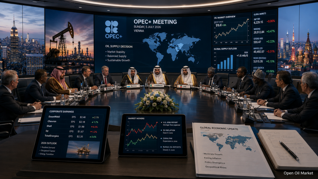 การประชุม OPEC+ และตลาดโลก - เหตุการณ์เศรษฐกิจและรายงานของบริษัท 5 กรกฎาคม 2026